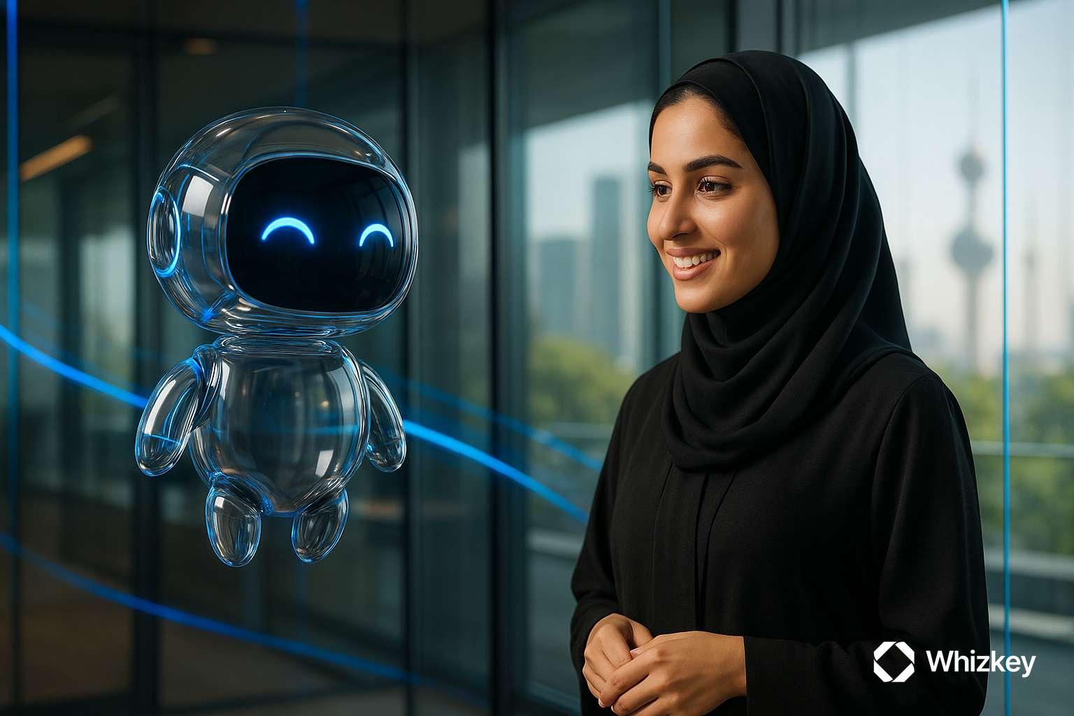 AI chatbot assisting Kuwaiti employee on circular economy and net-zero goals
