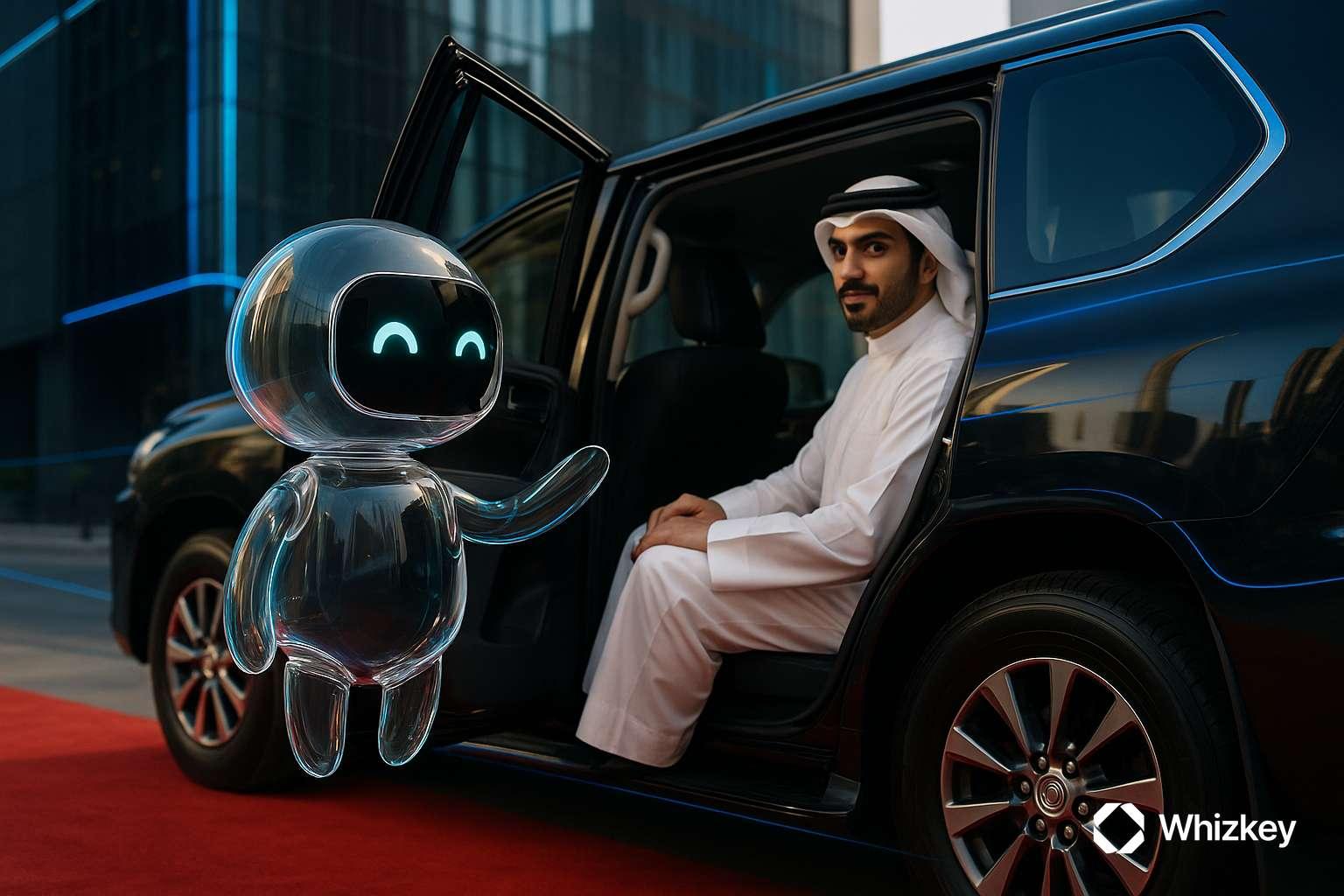 AI chatbot assisting a telecom client in Kuwait, symbolizing automated support and customer care
