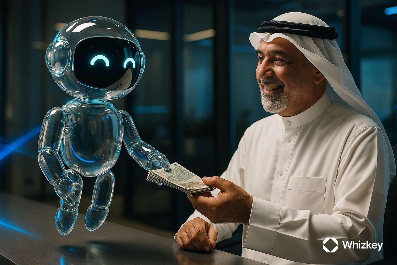 AI chatbot automating payroll by assisting Kuwaiti employee in office