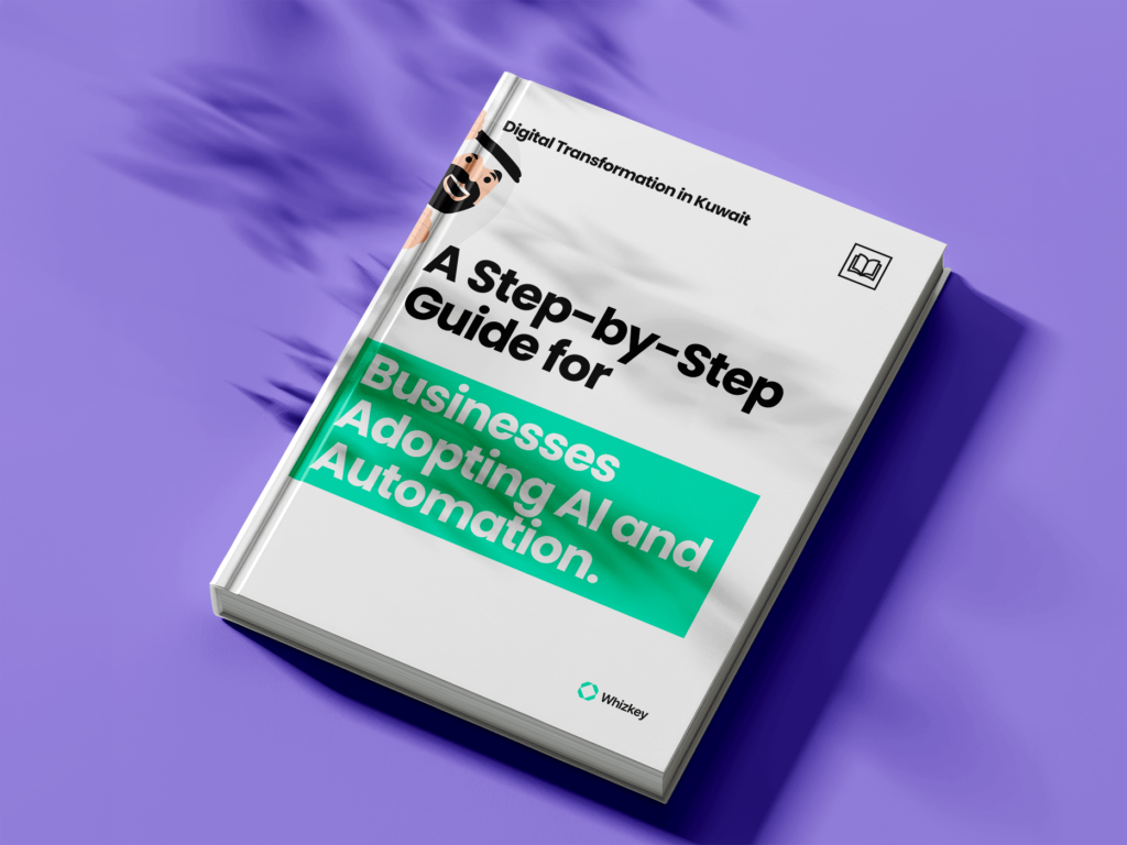 Cover of guide: Digital Transformation in Kuwait - A Step-by-Step Guide for Businesses Adopting AI and Automation by Whizkey