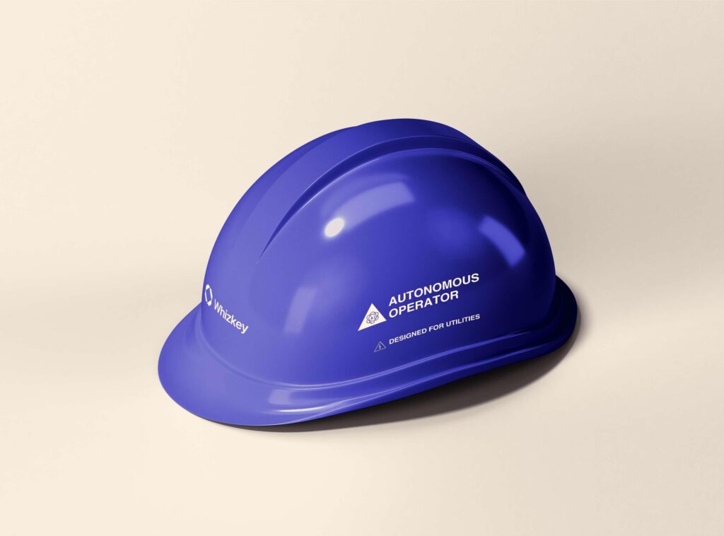 Whizkey autonomous operator helmet symbolizing enterprise chatbot solutions for utilities in Kuwait