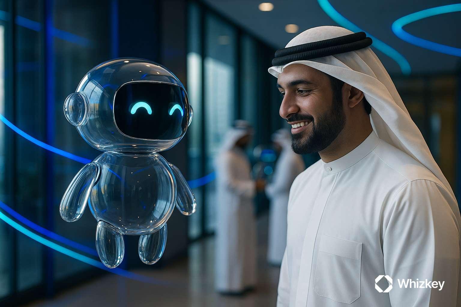 Kuwaiti employees engaging with multiple AI chatbots built with different technology enablers