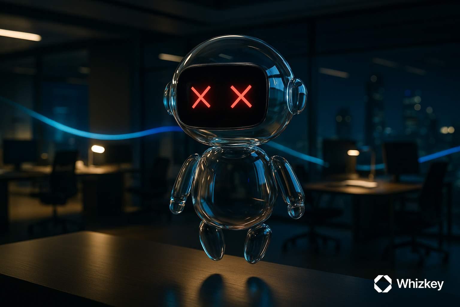 AI chatbot in Kuwait office at night symbolizing challenges in chatbot deployment