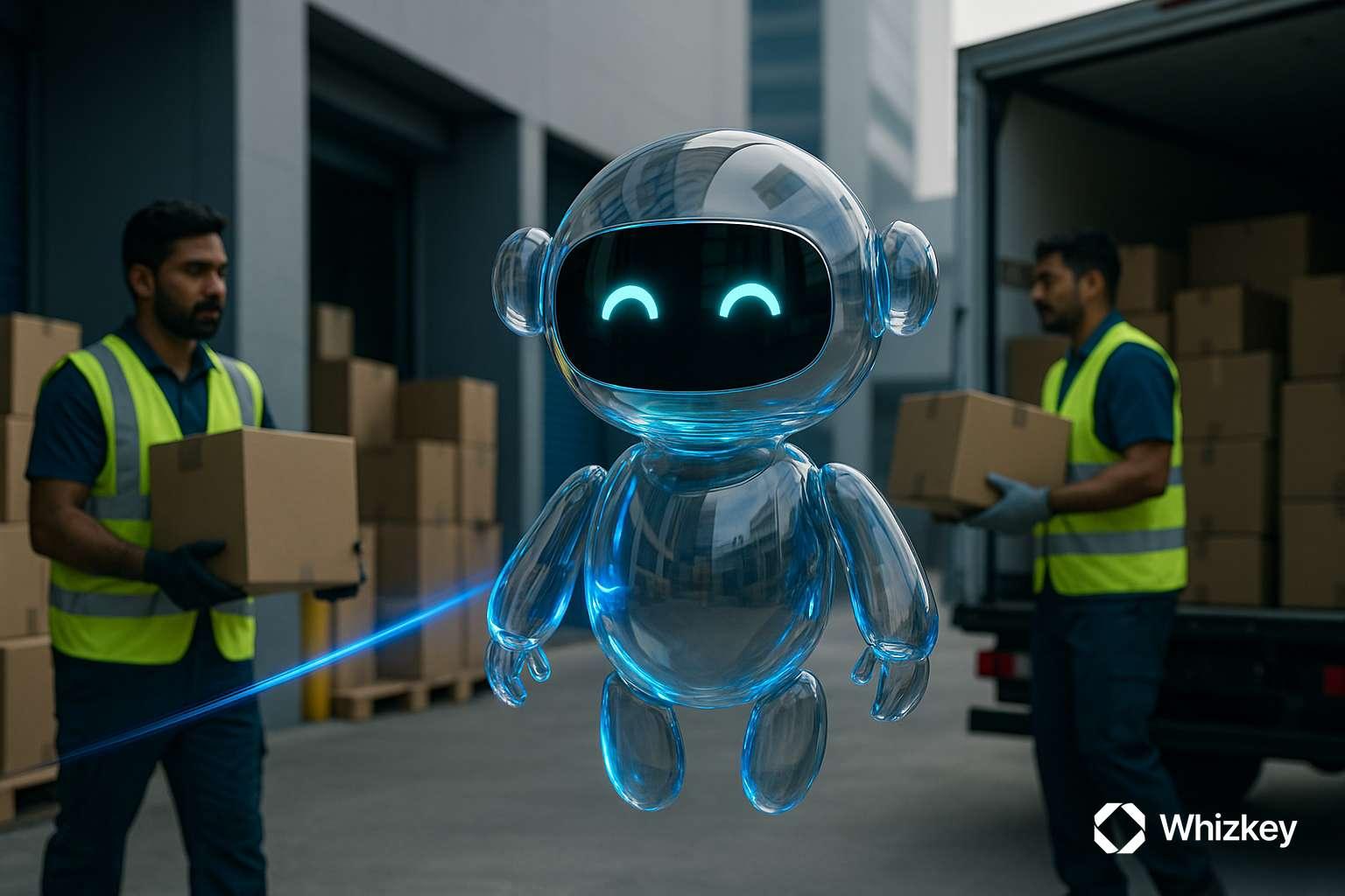 Glass chatbot overseeing package loading at Kuwait mall for retail ROI