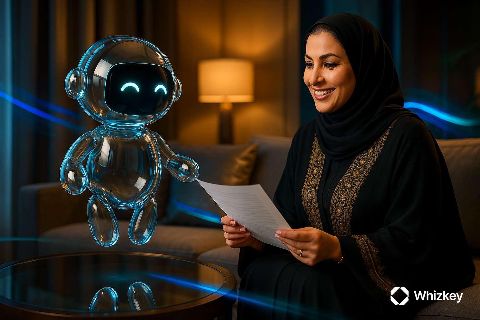 AI chatbot predicting ESG compliance parameters to a Kuwaiti energy employee.