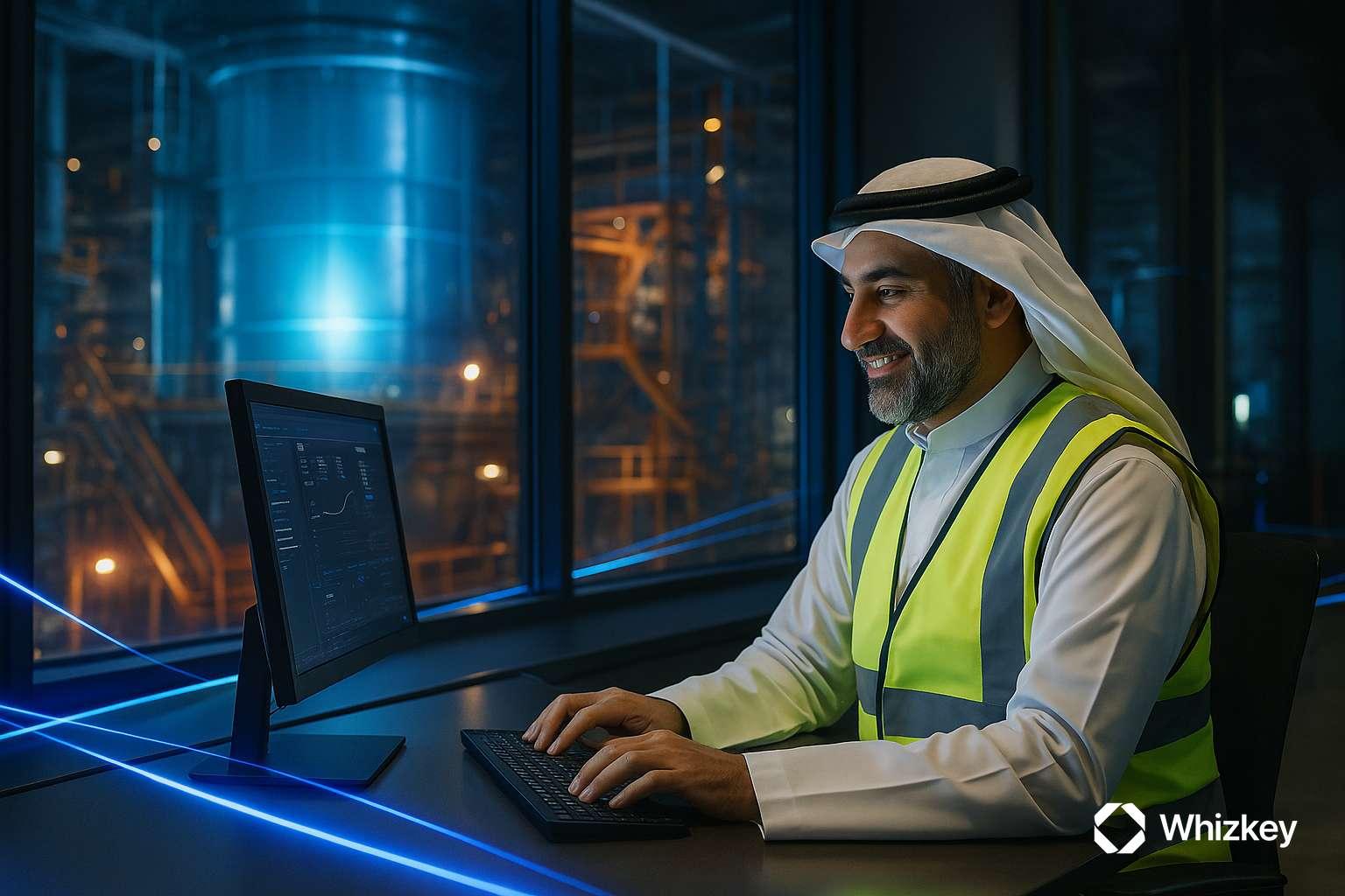 Kuwaiti engineer using AI-driven systems for energy and smart infrastructure