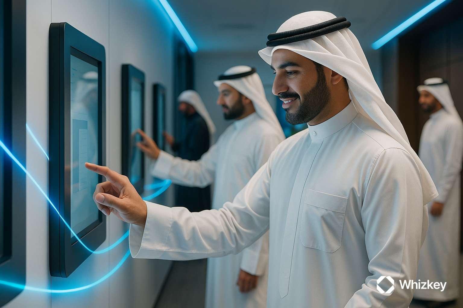 Kuwaiti citizens using AI-powered self-service systems for public services
