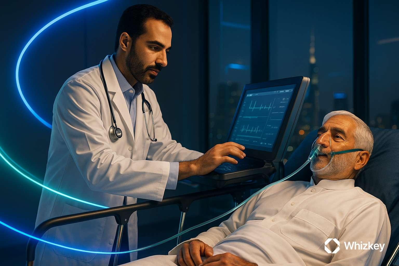 Kuwaiti doctor using AI-powered device to save patient’s life, showcasing real-world AI impact in medicine