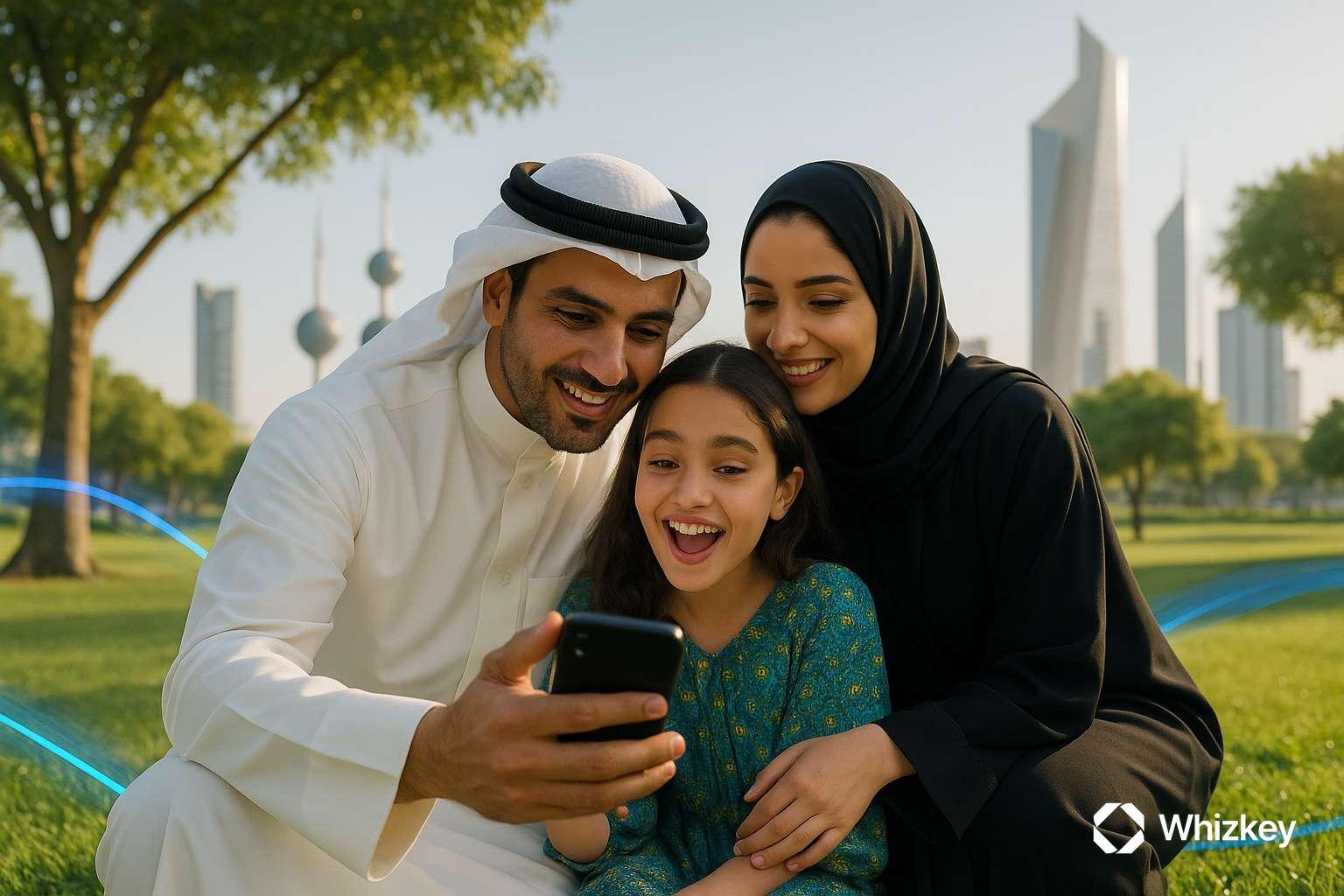 Kuwaiti family representing AI-enabled sustainable living and environmental innovation towards net zero goals