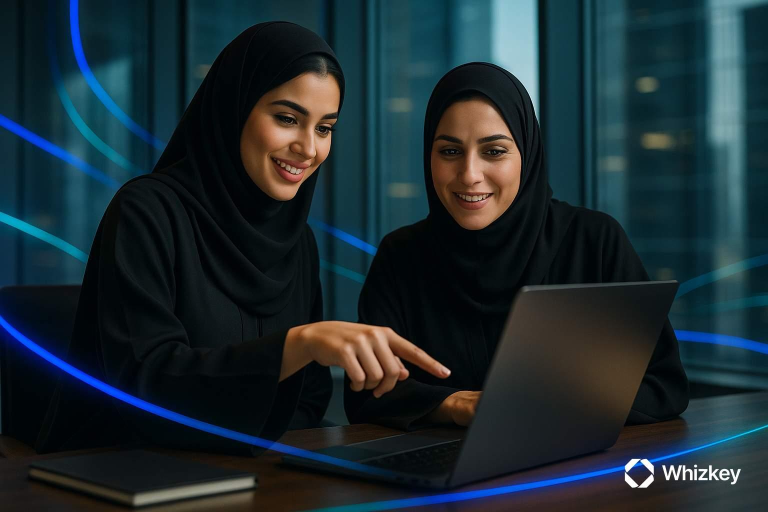 Kuwaiti professionals collaborating on innovative custom software strategies for digital transformation